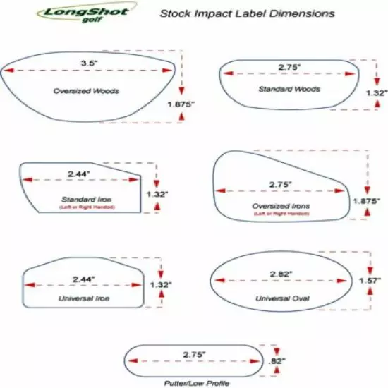 Impact Labels - 125 Woods 125 Irons