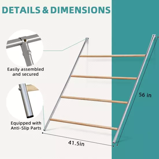 Chicken Perch, Chicken Coop Strong Roosting Bars, Large Chicken Roosting Ladder