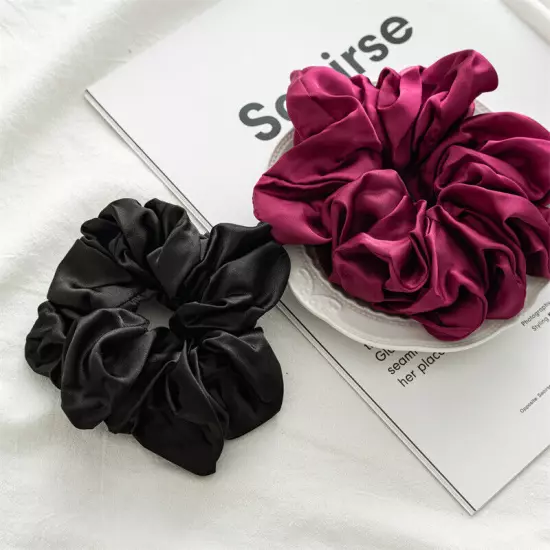 Large Scrunchies Silk Satin Elastic Hair Hair Bands Rope Tie Ponytail Accessory