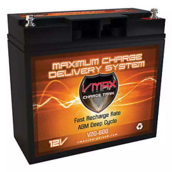 VMAX600 KADDY O MATIC MOTORCADDIES GOLF CART BATTERIES VMAX 12V AGM BATTERY