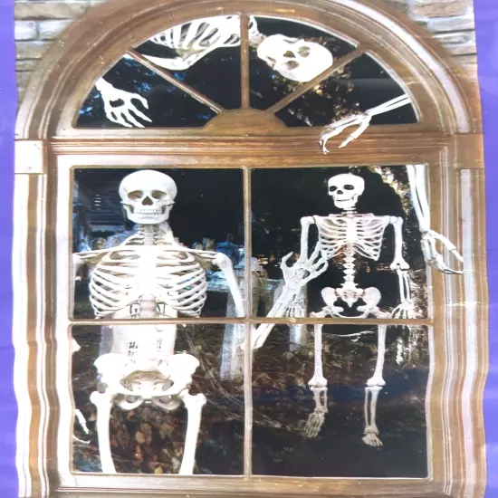 Halloween Wall Mural Skeleton Happy Halloween Horror Scary 42 x 72" Decoration 