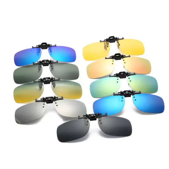 Polarized Unisex Clip On Flip Up Sunglasses for Men Women UV Protection Glasses