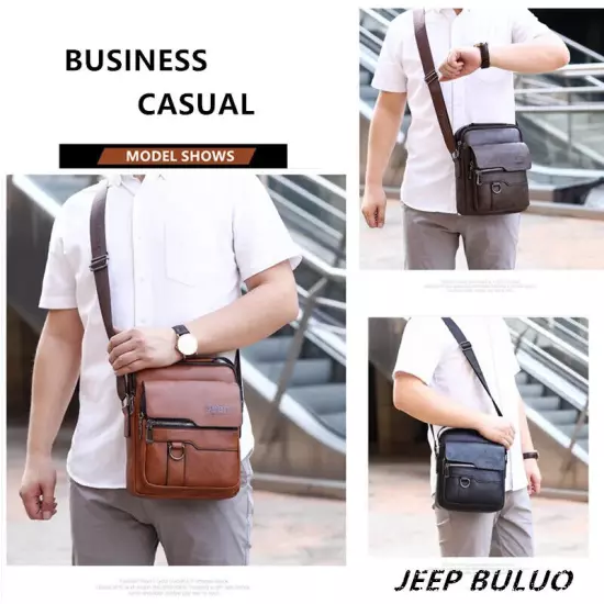 JEEP Crossbody Messenger Bags Business Casual Handbag Brand Shoulder Leather Bus