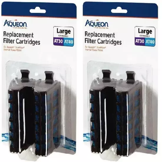 Aqueon 4 Count Replacement Internal Filter Cartridges Large for QuietFlow