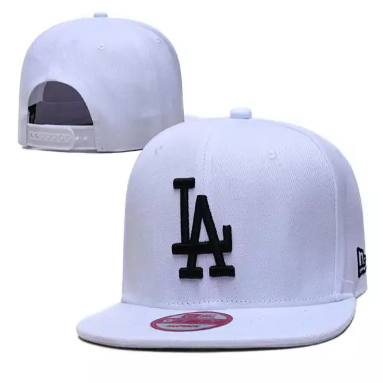 LA Baseball Cap Los Angeles Flat Brim Sanpbacks Made From Premium Quality Cotton