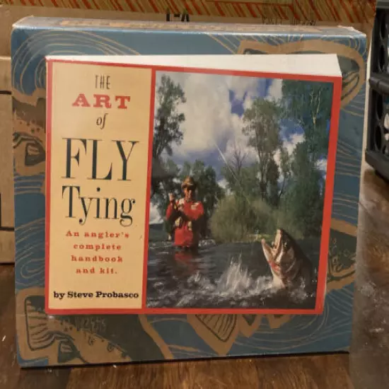 THE ART OF FLY TYING Book W/ Vise Brass Bobbin Pliers Wire Hooks Fishing Vtg 96’