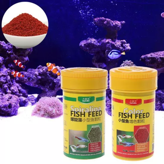 Spirulina Food Tropical Fish Nutrition Aquarium Fish Tank Color Enhanced Feeding