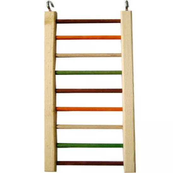 A&E Cage Company Wooden Hanging Ladder 20" Bird Cage Ladder, Parrot Ladder