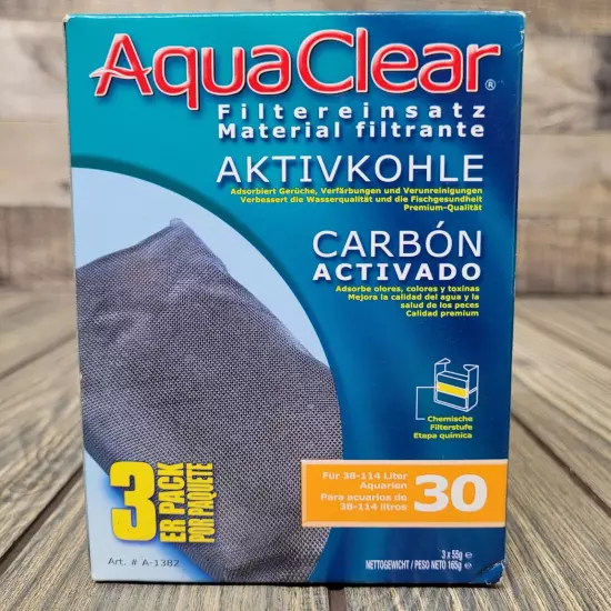 2x 3 Pack Aquaclear 30 (150) Activated Carbon Filter Inserts For Aquarium