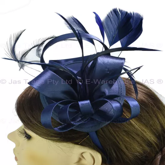 Spring Racing Race Party Melbourne Cup Feather Headband Hairband Clip Fascinator