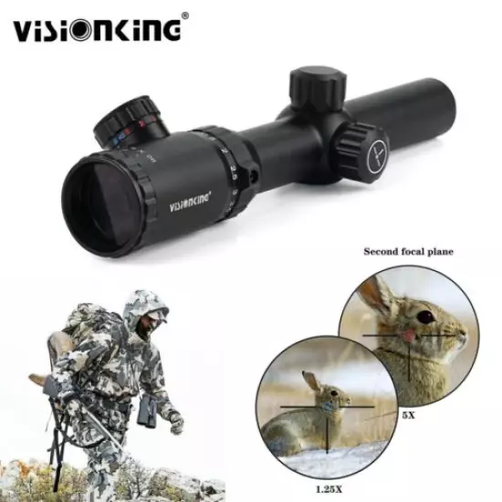 Visionking 1.25-5x26 Rifle Scope Tactical R/G Illuminated Reticle 30mm Tube