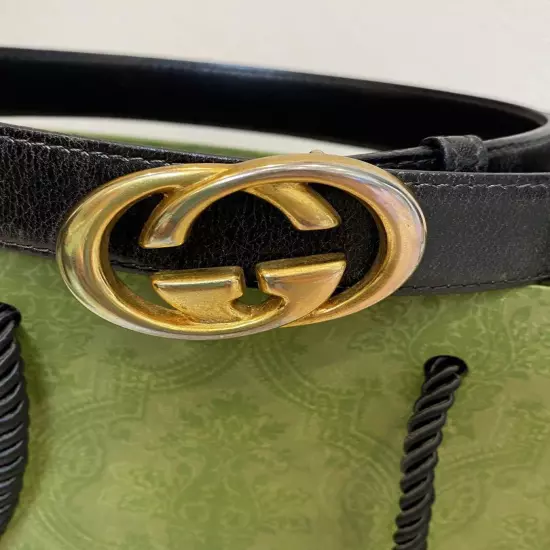 GUCCI Beauty GG Leather Belt 80 32