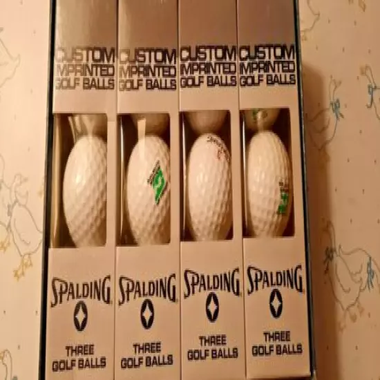 12 Custom Spalding Golf Balls Burlington Northern Air Freight Golf Ball Set