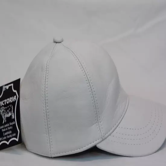 New 100% Real Genuine Lambskin Leather Baseball Cap Hat Sports Visor 32 COLORS