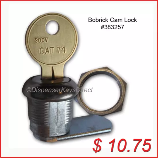 Bobrick Cam Lock Set #383257 for Paper Towel & Toilet Tissue Disp. (1/set)