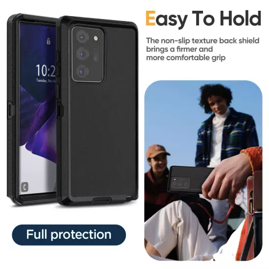 For Samsung Galaxy Note 20/Note 20 Ultra 5G Shockproof Case Cover + Belt Clip