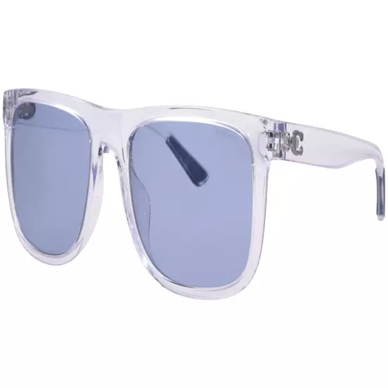 Coach CH581 HC8367U 511172 Sunglasses Men's Transparent Clear/Blue Solid 57mm