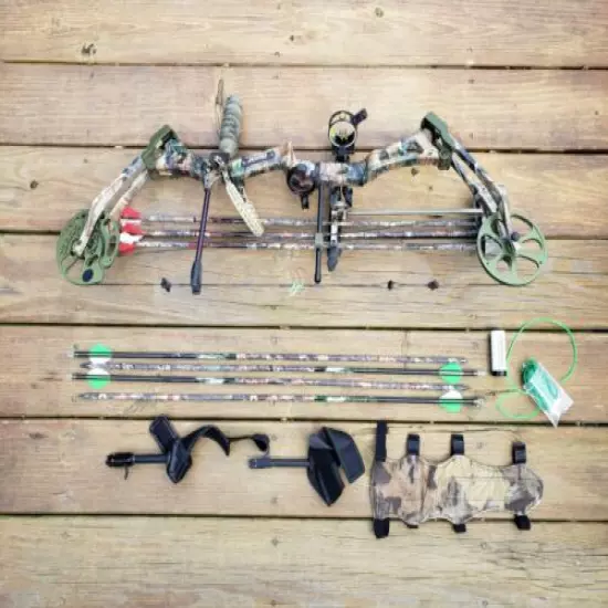 Bear Encounter RH Compound Bow 60-70 lbs with accessories 