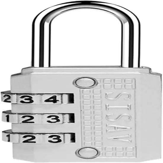 3-Digit Combination Lock – Pink Gym, Outdoor Padlock for School Lockers & Tool