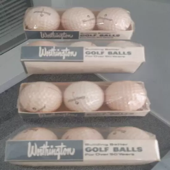 12 VINTAGE WORTHINGTON TOMMY ARMOUR CHAMPIONSHIP GOLF BALLS NEW UNUSED IN PACKS