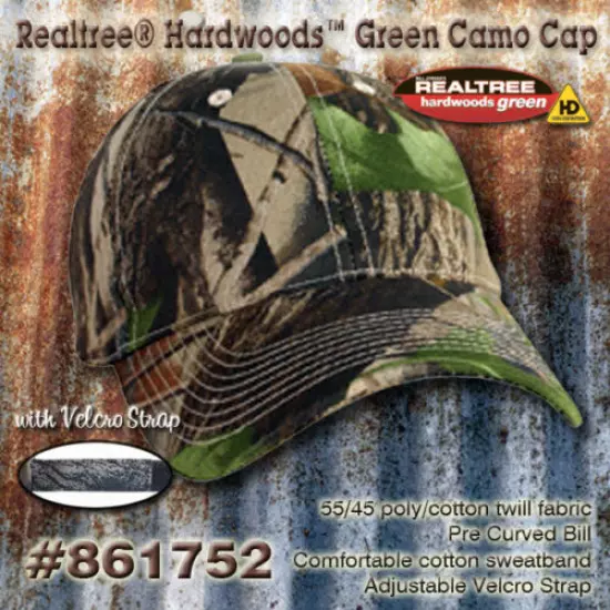 6 Awesome Realtree® Camo Hunting Club Hats with YOUR Club Name (Embroidery)