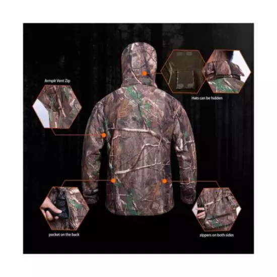 STARTAIKE Hunting Gear Suit for Men Camouflage Hunting Hoodie Jacket Windproo...