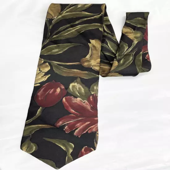 Kuppenheimer Watercolor Abstract Art Floral Colorful Silk Tie 4" x 57"