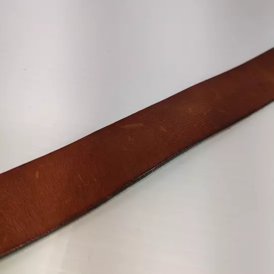 Distressed Brown Genuine Leather Belt Made in the USA 30"