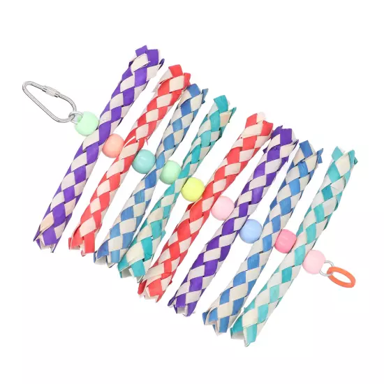 Parrot Finger Trap Toys Healthy Bite Resistant Colorful Bird Shredding Chew Toy