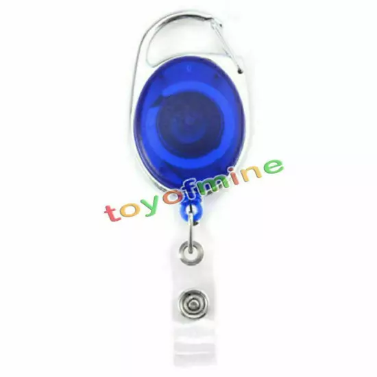 Recoil Retractable Yo Yo Key Ring PULL CHAIN Belt Clip ID CARD Holder Ski Pass