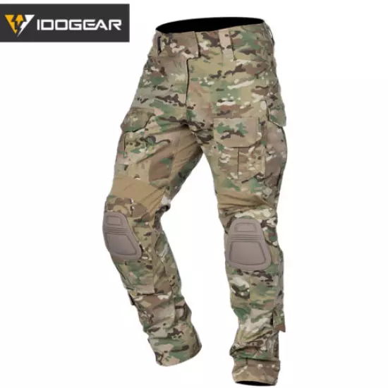 IDOGEAR Airsoft G3 Combat Pants w/ Knee Pads Military Tactical Pants MultiCam