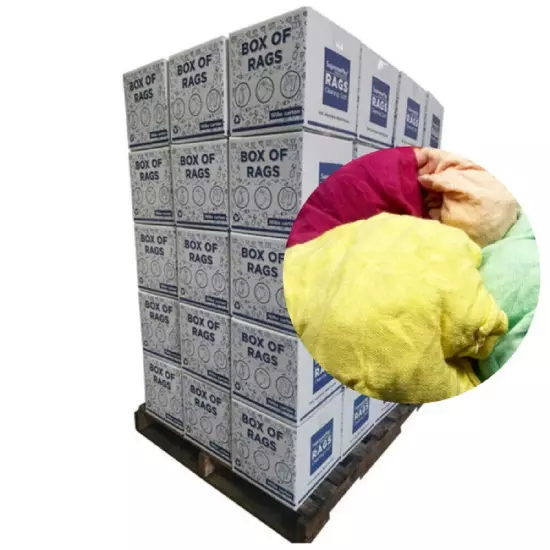 New Color Knit Wiping Rags 600 lbs. Pallet 60x10 Box Multipurpose Cleaning Cloth