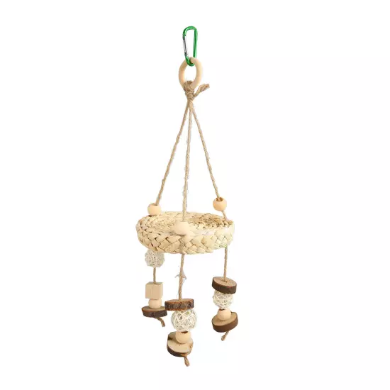 Bird Woven Swing Toy Natural Relieve Boredom Promotes Health Bird Woven Hammock