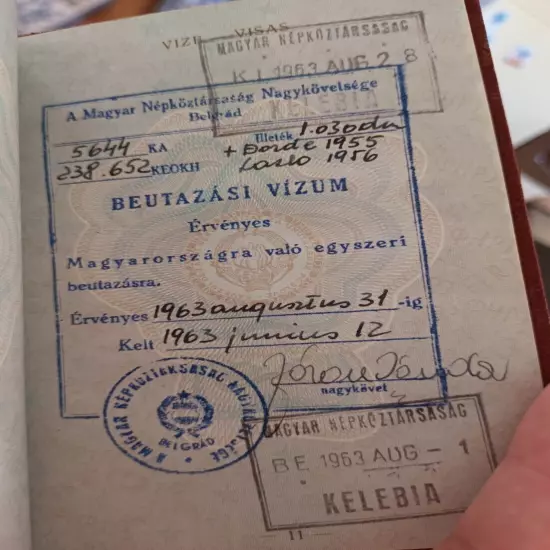 Original EX Communist Yugoslavia Passport From 1963 - With Visas And Seals