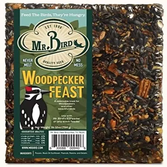 2-Pack Woodpecker Feast Large Wild Bird Seed Block 1 Lb. 12 Oz.