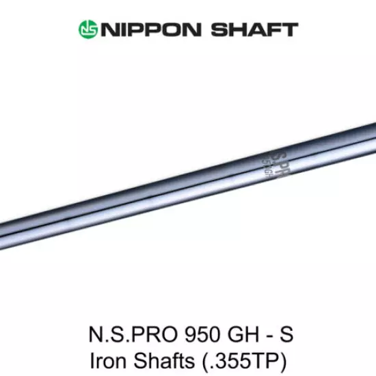 Nippon NS Pro 950GH - S flex Steel Iron Shafts (.355TP) Uncut