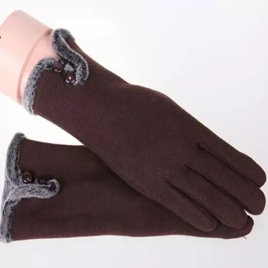 Ladies Winter Gloves Touch Screen Fleece Thick Warm Comfy Soft Fur Lined Thermal