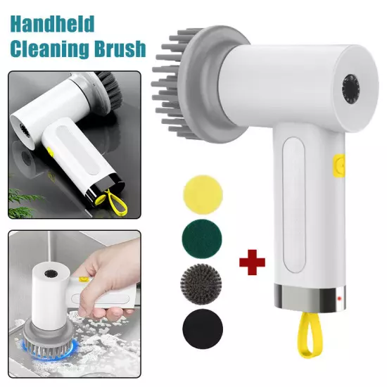 Electric Cleaning Brush Cordless 4 in 1 Rechargeable Spin Scrubber Rechargeable