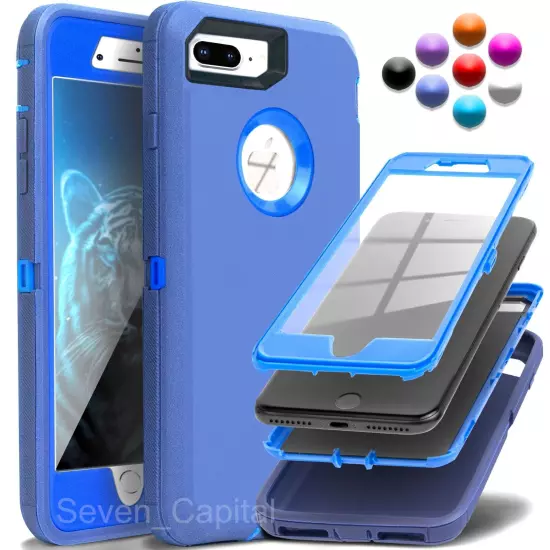 For iPhone 6 7 8 Plus SE 2 3 Protective Shockproof Cover Case + Screen Protector