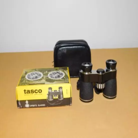 VINTAGE BINOCULARS TASCO OPTICS 4 X 30 SPORTS GLASSES # 570 MASCOT IN BOX