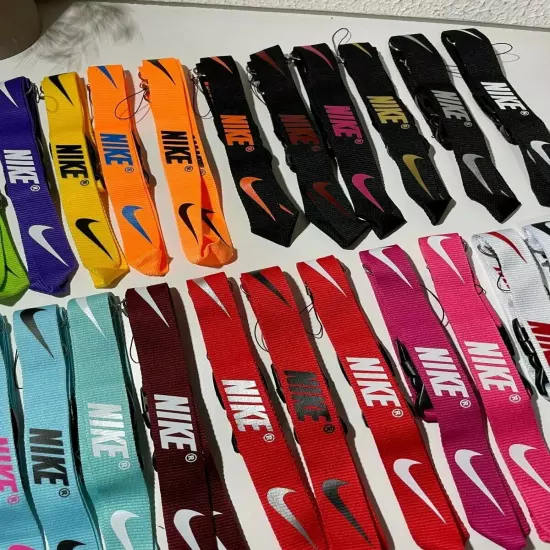 Nike Lanyard Detachable Keychain Badge ID Holder Phone Strap Multi Color