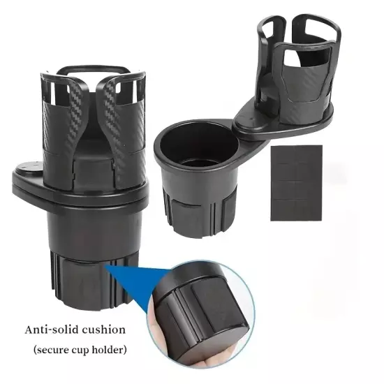 Car Cup Holder 4 in 1 Multifunction Adjustable Dual Cup Holder Expander Adapter 