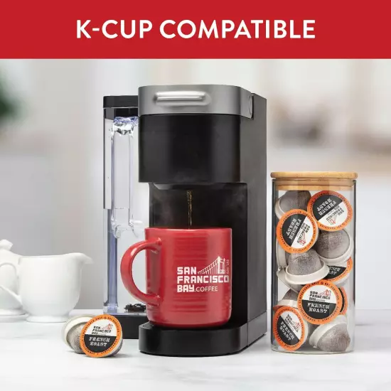 Compostable Coffee Pods - French Roast (80 Ct) K Cup Compatible Including Keuri