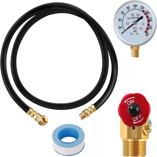 Air Tank Repair Kit, SUNROAD Air Tank Valve Kit with Gauge, Come with 2" Press..