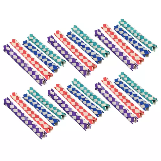 24pcs Finger Traps Birds Parrots Chew Toy Chinese Bamboo Traps DIY Toy for Kids