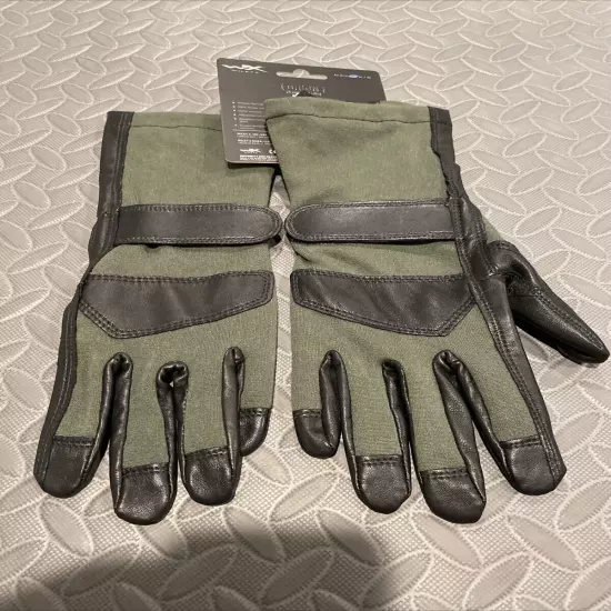 Wiley X Orion Green NAVAIR Flight Gloves Medium Flyer Pilot G302ME