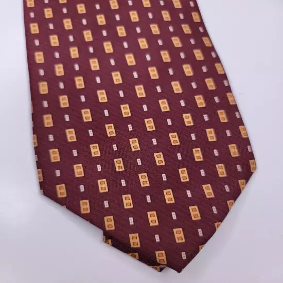 Jos A Bank Mens Formal Necktie 58"Lx3.5"W Burgundy Neck Tie