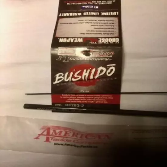 Bushido American Tackle fly rod blanks 7' 7' 6", 8', 8' 6" 9' 3 4 5 6 8 9 wt