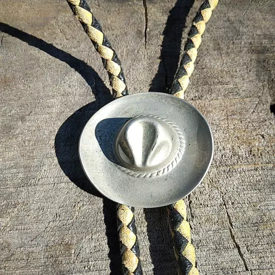 Western Cowboy Hat Cord Bolo Tie, Necktie, Necklace