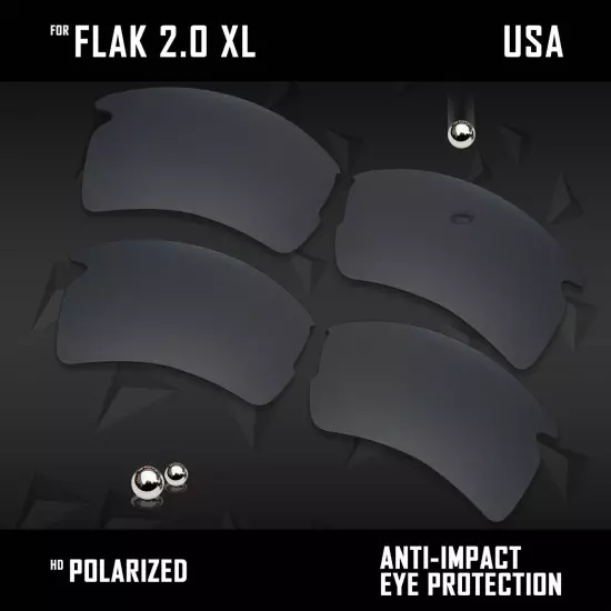 Anti Scratch Polarized Replacement Lenses for-Oakley Flak 2.0 XL OO9188 Options